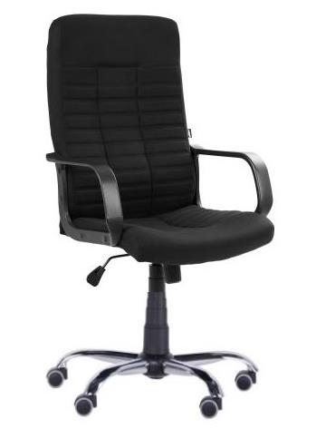 Крісло офісне AMF АТЛЕТ PL Хром Tilt тканина чорна (222533)